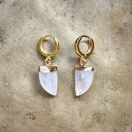 Kolczyki z grotem z Kryształu Górskiego