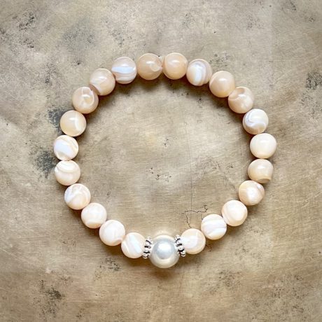 Bransoletka Mokka z perłą