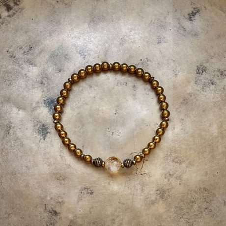 Bransoletka hematytowa z cytrynem