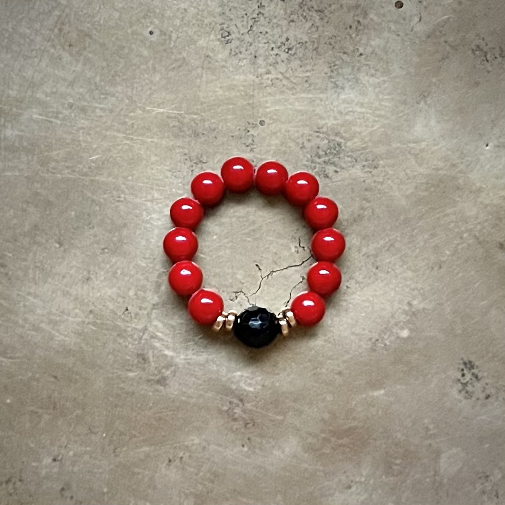 Pierścionek z Jaspisu Czerwonego