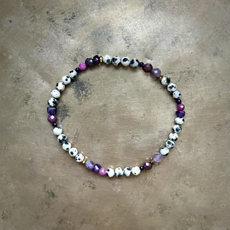 Bransoletka jaspisowa z Ametystami