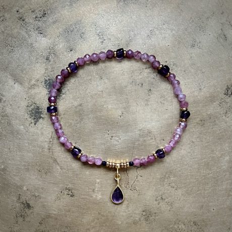 Bransoletka z Kwarcu Lawendowego